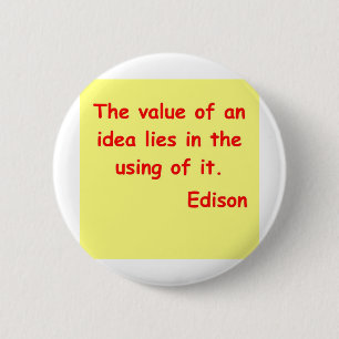 Macaron Rond 5 Cm Citation de Thomas Edison