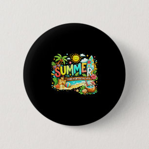 Macaron Rond 5 Cm Citation de vacances à la plage d'été pour se rapp