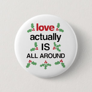 Macaron Rond 5 Cm Citation de vacances mignonne Love Actually Is All