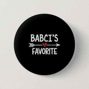Macaron Rond 5 Cm Citation de Vintage Babci sur le cœur de l'enfant
