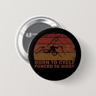 Macaron Rond 5 Cm Citation de VTT motivationnelle - Cyclisme drôle