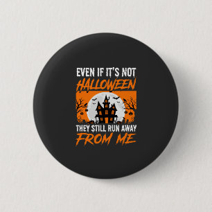 Macaron Rond 5 Cm Citation drôle de maison hantée pour Halloween Gra