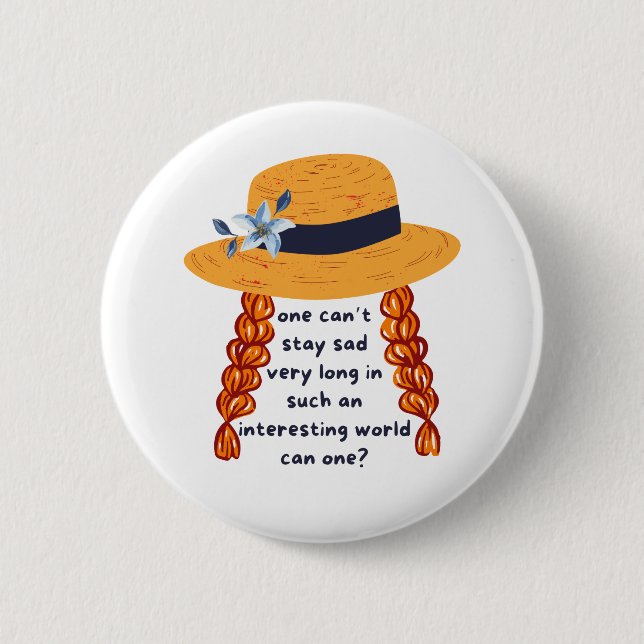 Macaron Rond 5 Cm Citation du livre Anne Of Green Gables Shirley (Devant)