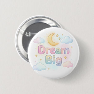 Macaron Rond 5 Cm Citation fantaisiste pastel doux sur fond blanc