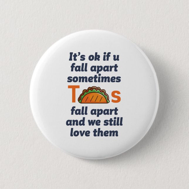 Macaron Rond 5 Cm Citation Inspirationnelle amusante Taco Lover cuis (Devant)