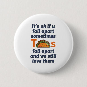 Macaron Rond 5 Cm Citation Inspirationnelle amusante Taco Lover cuis