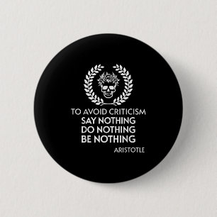 Macaron Rond 5 Cm Citation Positive Philosophie stoïque Aristote sto
