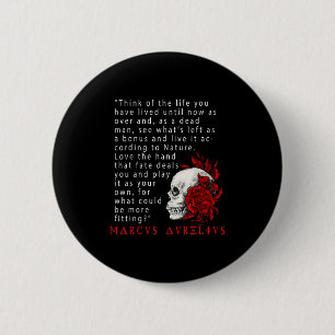 Macaron Rond 5 Cm Citation stoïque Marcus Aurelius Et Stoïcisme Du C