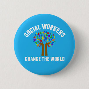 Macaron Rond 5 Cm Citation sur le travail social