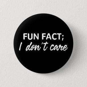 Macaron Rond 5 Cm Citations amusantes, Fun Fact ; Je m'en fiche