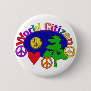 Macaron Rond 5 Cm Citoyen du monde