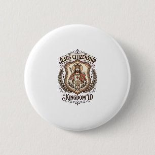 Macaron Rond 5 Cm Citoyenneté de Jésus Royaume ID Citoyenneté de Jés