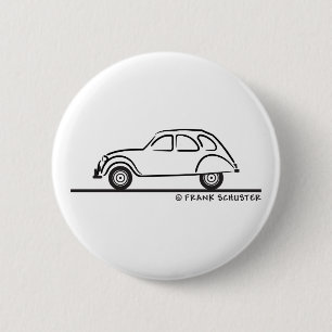 Macaron Rond 5 Cm Citroen 2CV