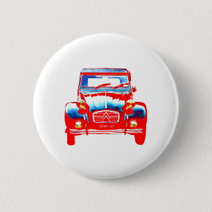 Macaron Rond 5 Cm Citroen 2CV 2