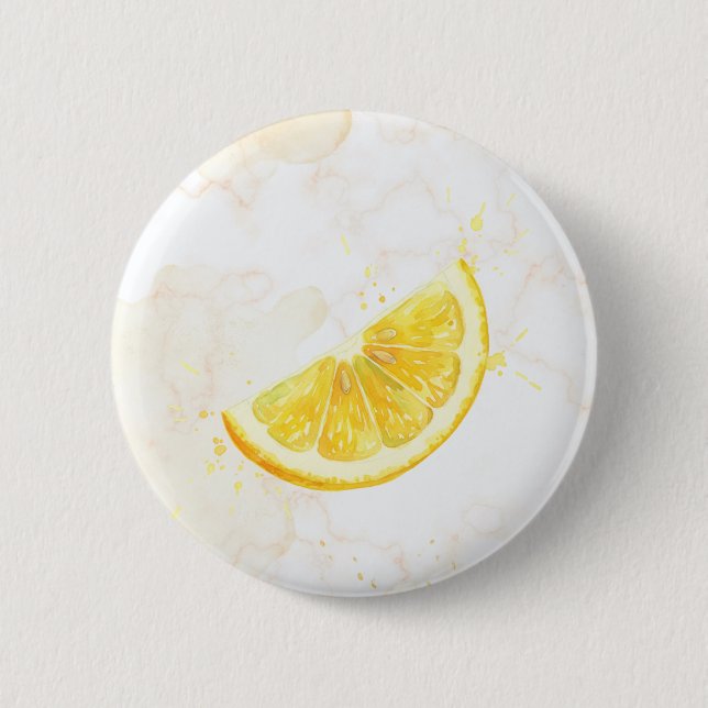 Macaron Rond 5 Cm Citron (Devant)