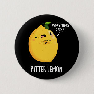 Macaron Rond 5 Cm Citron amer Funky Fruit Pun Dark BG