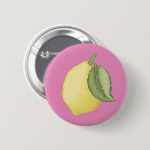 Macaron Rond 5 Cm Citron Citron Rose Thème Anniversaire