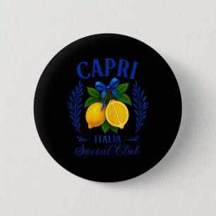 Macaron Rond 5 Cm Citrons de Capri Italie Voyage Campanie Mer Tyrrhé