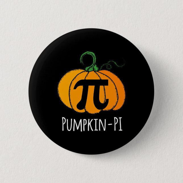 Macaron Rond 5 Cm Citrouille amusant Pi Halloween Costume Math Day O (Devant)