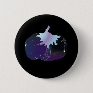 Macaron Rond 5 Cm Citrouille bleu foncé