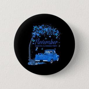 Macaron Rond 5 Cm Citrouille Camion Novembre Mois de sensibilisation
