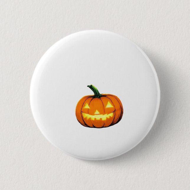 Macaron Rond 5 Cm Citrouille de nuit étoilé Halloween Van Gogh Thank (Devant)