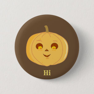 Macaron Rond 5 Cm Citrouille d'Halloween