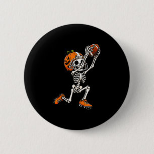 Macaron Rond 5 Cm Citrouille d'Halloween squelette de football améri