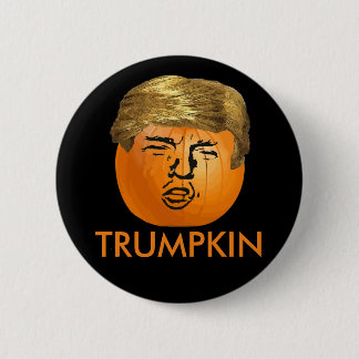 Macaron Rond 5 Cm Citrouille drôle de Halloween Trumpkin d'atout