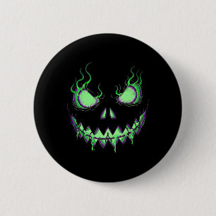 Macaron Rond 5 Cm Citrouille effrayant Jack-o'-lantern Enfants d'Hal