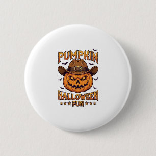 Macaron Rond 5 Cm Citrouille Halloween Amusement Jack Lanterne Chape