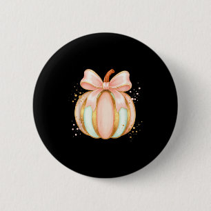 Macaron Rond 5 Cm Citrouille pastel avec ruban automne halloween mig