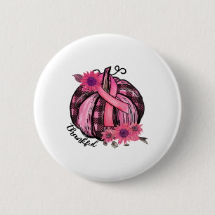 Macaron Rond 5 Cm Citrouille rose Tournesol Cerveau de sensibilisati