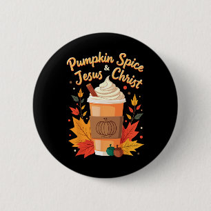 Macaron Rond 5 Cm Citrouille Spice Et Jésus Christ Christian Thanksg