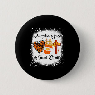 Macaron Rond 5 Cm Citrouille Spice Et Jésus Christ Leopard Coeur Coe