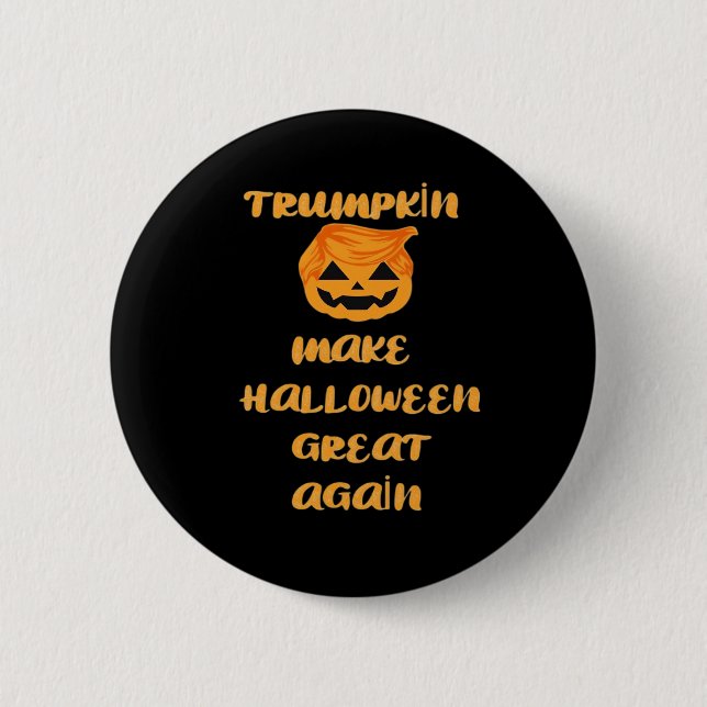 Macaron Rond 5 Cm Citrouille Trumpkin Halloween Design - Funny Autom (Devant)