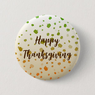 Macaron Rond 5 Cm Citrouilles de Thanksgiving
