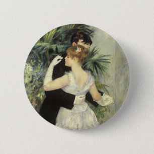 Macaron Rond 5 Cm City Dance de Pierre Renoir, Art Vintage