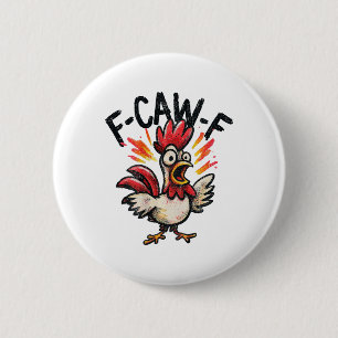 Macaron Rond 5 Cm Ck Impression F-caw-f Poulet Drôle Coq Mème Amusan