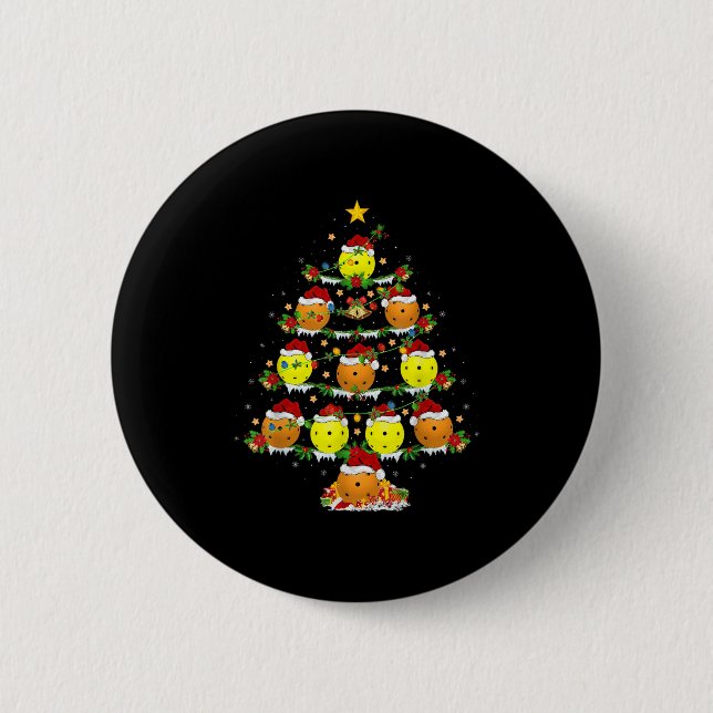 Macaron Rond 5 Cm Ckleball Christmas Tree Lights Funny Srts Player X (Devant)