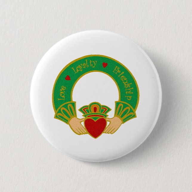 Macaron Rond 5 Cm Claddagh (Devant)