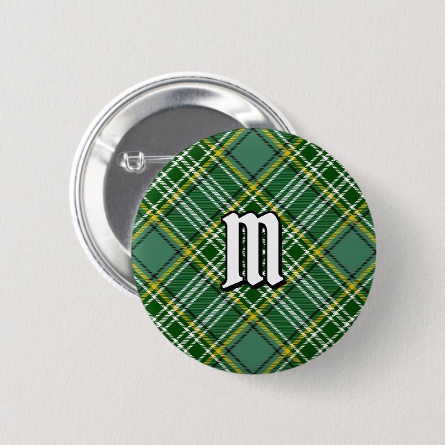 Macaron Rond 5 Cm Clan Currie Tartan (Devant & derrière)