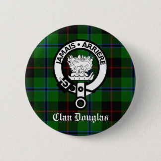 Macaron Rond 5 Cm Clan Douglas Tartan Crest