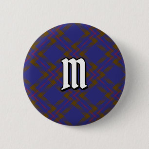 Macaron Rond 5 Cm Clan Elliot Bouton Tartan moderne