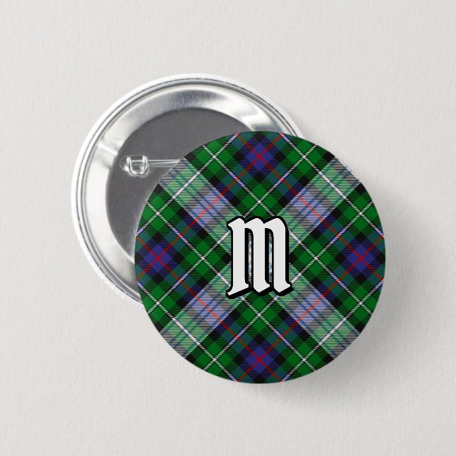 Macaron Rond 5 Cm Clan MacKenzie robe Tartan Bouton (Devant & derrière)