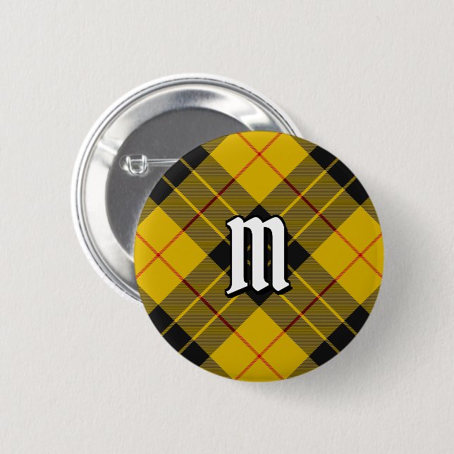 Macaron Rond 5 Cm Clan Macleod de Lewis Tartan (Devant & derrière)