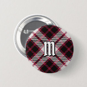Macaron Rond 5 Cm Clan MacPherson Bouton Tartan Chasse