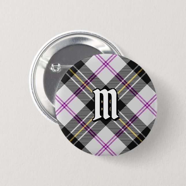 Macaron Rond 5 Cm Clan MacPherson robe tatan bouton (Devant & derrière)