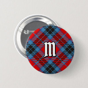 Macaron Rond 5 Cm Clan MacTavish Tartan