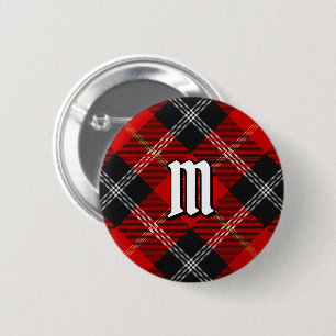 Macaron Rond 5 Cm Clan Marjoribanks Bouton Tartan